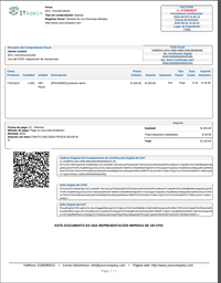 Paquete Formato 1: Factura, SO y REP.